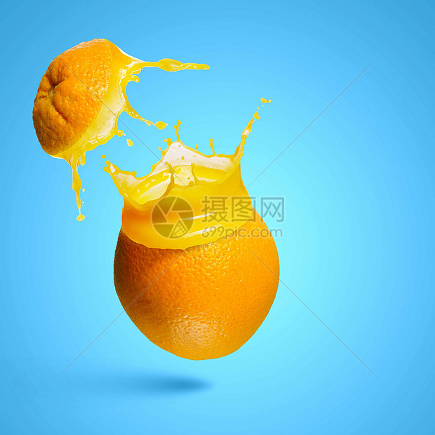 橙汁食物果汁液体热带水果饮料飞溅水滴橙子早餐图片
