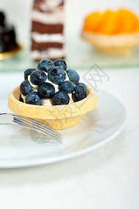 蓝莓奶油蛋糕鞭打水果蛋糕浆果果味馅饼糕点奶油食物宏观水果图片