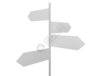 空白十字路标横幅白色水平导航小路指导方向性街道指标交通背景图片