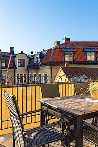 在瑞典城镇Visby的屋顶上查看图片