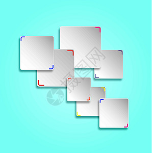 摘要 3d 蓝色背景上的白色矩形气泡插图商业作品墙纸泡沫概念数字装饰话框图片