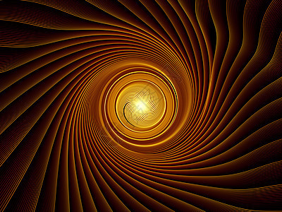 分形沉积的能量渲染黑色黄色射线金子数学中心几何学光束辐射图片