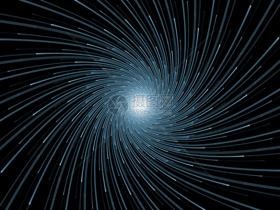 分形沉积概念螺旋涡流蓝色旋转射线几何学装饰品黑色辐射设计图片