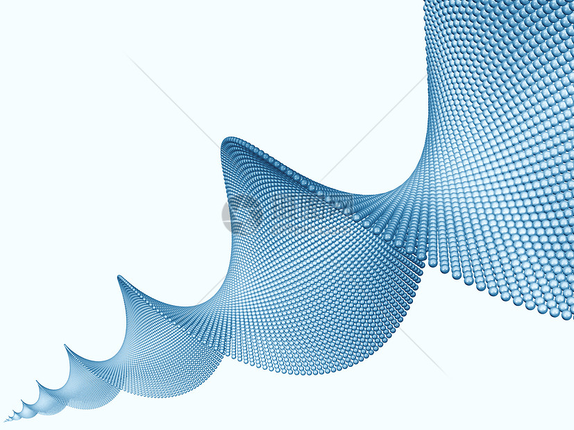 蓝螺旋蓝色实验室正弦波科学粒子旋转运动几何学力量图片