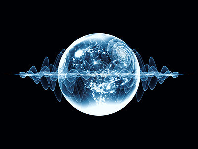 概念波粒技术元素量子大理石插图设计作品辐射基本粒子图片