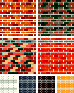 砖墙房子红色插图材料长方形水泥石工建筑学橙子石头图片