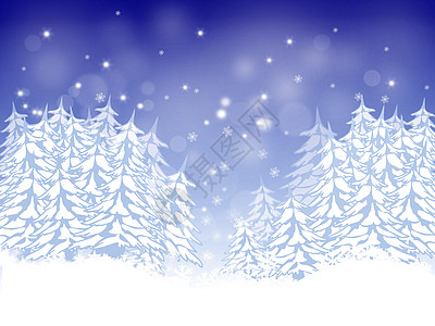 带纤维的圣诞卡草地时代森林卡片天堂冷杉降雪蓝色乡村白色图片
