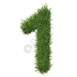 以草为单位的阿拉伯数字数学绿色植物草地生态生长艺术插图字母草皮背景