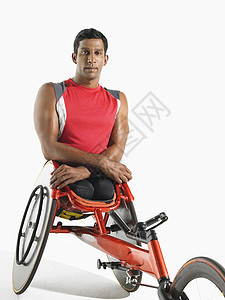 瘫痪循环器肖像轮椅男人竞赛截瘫男子运动工作室自行车影棚挑战图片