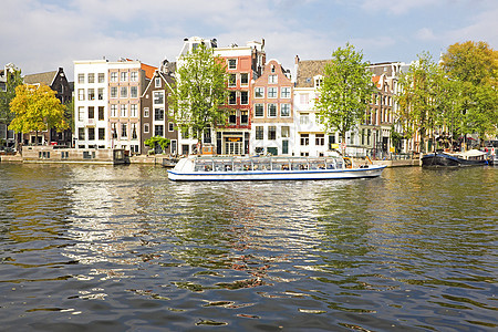来自荷兰阿姆斯特尔阿姆斯特丹的城市景观船屋旅游建筑物运输观光中心首都图片