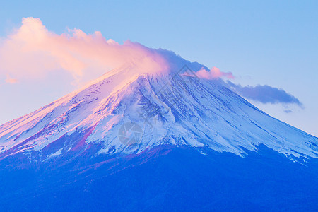 日出时藤山植物冰镇积雪日落公吨火山顶峰图片