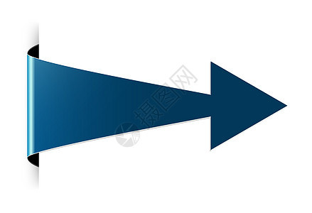 蓝折箭头成就预言标签领导者外表商业竞赛蓝色折叠插图图片