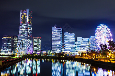 日本横滨市小路建筑海岸线摩天轮城市海岸办公楼公园天际景观图片