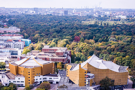 柏林 从上方旅行地标天线城市景观建筑建筑学背景图片