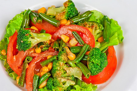 蔬菜沙拉用餐食物美食烹饪蟹肉农业豆子营养饮食茶点图片