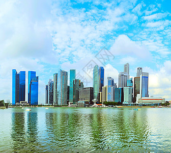 新加坡市中心风景城市全景办公室地标建筑反射金融建筑学市中心码头图片