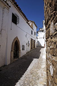 西班牙安达卢西亚Jaen省Ubeda街立面楼梯窗户村庄房子游客邻里脚步复兴街道图片