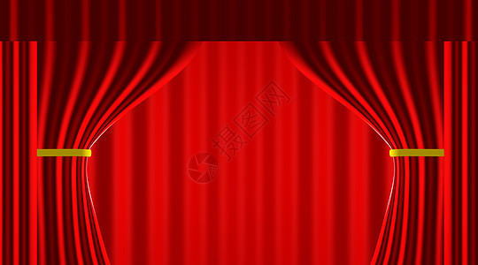 红幕演讲仪式推介会折叠剧院音乐会纺织品芭蕾舞红色框架背景图片