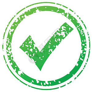 检查绿邮票标签绿色控制认证白色贴纸海豹赞许安全商业图片