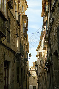 旧城的狭小街道背景图片