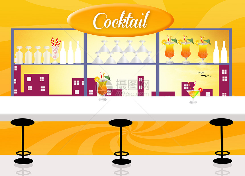 鸡尾酒热带食物店铺水果职业果汁果味插图橙子橙汁图片