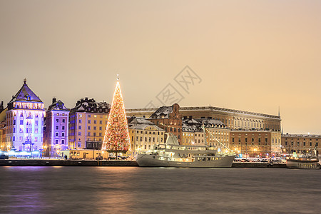 斯德哥尔摩市夜间图片