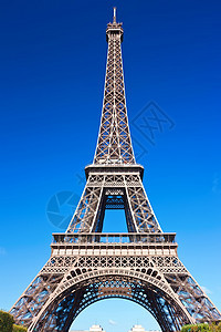 巴黎埃菲尔铁塔文化首都旅游建造蓝色旅行金属历史建筑场景图片