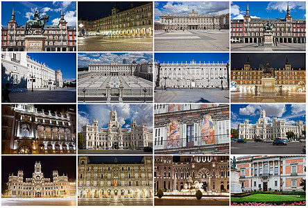马德里艺术旅行广场办公室地标雕像市长城市收藏首都图片