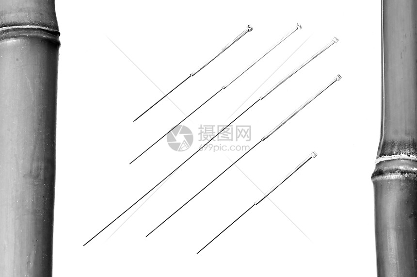 针缝针黑与白卫生治愈金属治疗医疗保健工具中医宏观图片