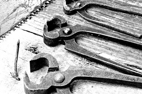 古老的生锈工业古董维修力量单色乐器怀旧乡村指甲工作图片