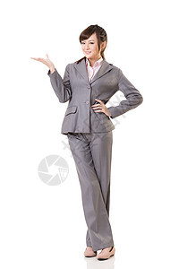 A 企业介绍魅力姿势女性操作工作人士商务商业展示手势图片