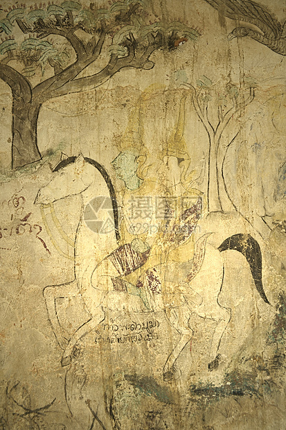 壁壁画古董文化寺庙手工扫管旅行宗教艺术绘画历史图片