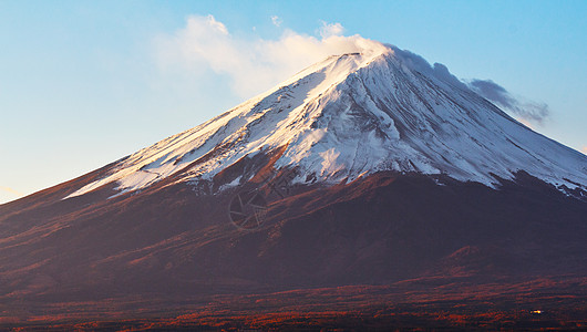 藤山公吨积雪植物冰镇日出火山日落顶峰图片