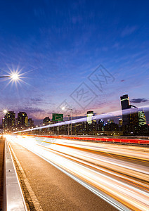 高速公路交通繁忙天际通道踪迹天空日落金融市中心景观建筑城市图片