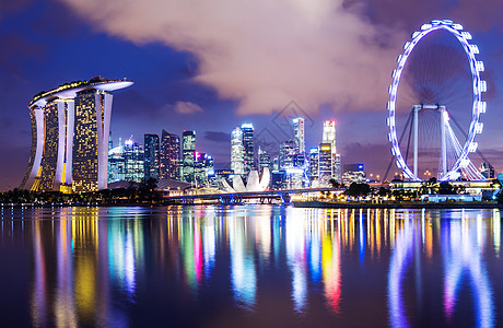 新加坡天线金融商业车轮展示天空建筑公司天际地标景观图片
