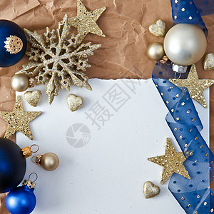 圣诞背景 蓝胸罩图片