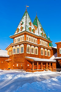 耶加雪菲俄罗斯伍德宫殿绿色文化蓝色白色天空地标建筑学住宅建筑教会背景