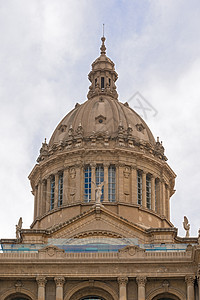 西班牙巴塞罗那Montjuic宫外观建筑学旅游风格地方建筑旅行博物馆目的地历史图片