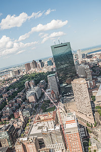 波士顿市中心城市景色技术摩天大楼学校蓝色玻璃市场交通工作花园商业图片