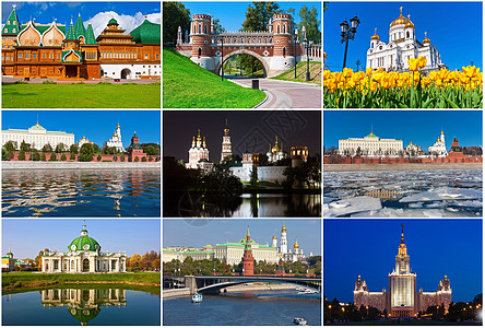 莫斯科旅行蓝色大教堂收藏建筑天空教会历史景观建筑学图片