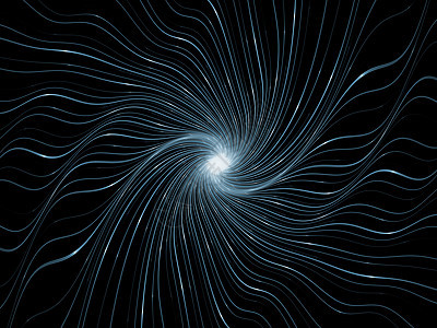 分形沉积概念运动射线黑色数学蓝色中心渲染光束旋转设计图片