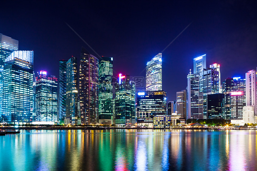新加坡之夜海景风景景观码头建筑地标城市酒店街道天际图片