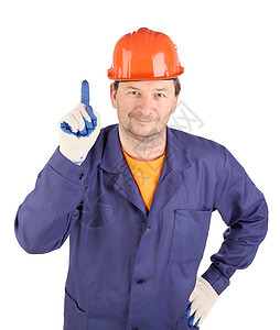 工人引起注意黑色建造劳动服务管道男人橙子身体工业工作图片
