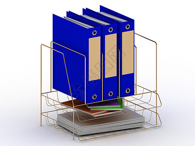 金柜上三个蓝色文件夹文件的归档文件Name图片