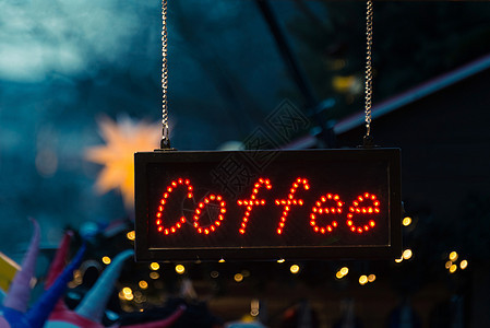 咖啡标志饮料市场购物者食堂咖啡厅购物招牌广告背景连锁店背景图片