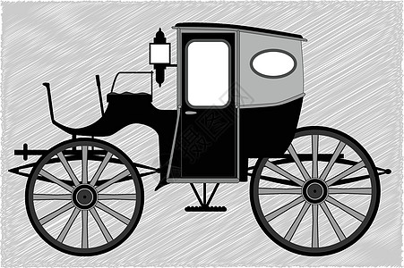 交通旅行车轮教练插图皇家婚礼出租车轮子绘画古董图片