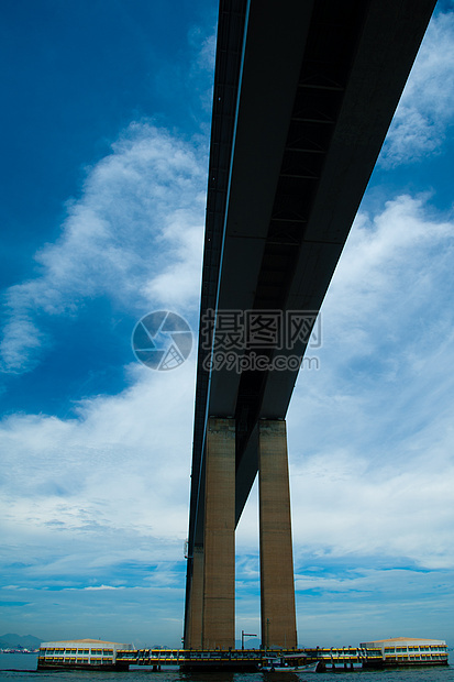 里约内特罗伊桥详情海洋运输结构旅游建筑工程目的地柱子天空摄影图片