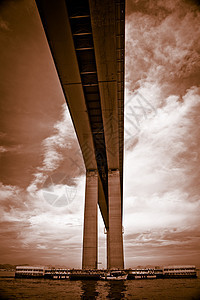 里约内特罗伊桥详情柱子建筑旅游摄影视图结构目的地海洋工程低角度图片