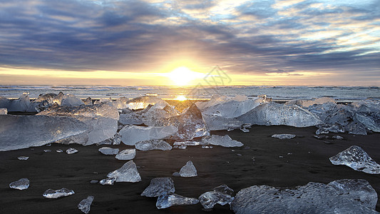 冰岛乔库尔萨龙·伊斯贝格海滩图片