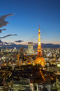 日本东京塔市风景地标目的地城市旅游景点日落摩天大楼旅行地方景观图片